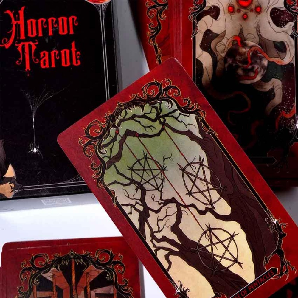 Tarot Cards Deck With Guidebook - Horror tarot card game, 10.3x6cm