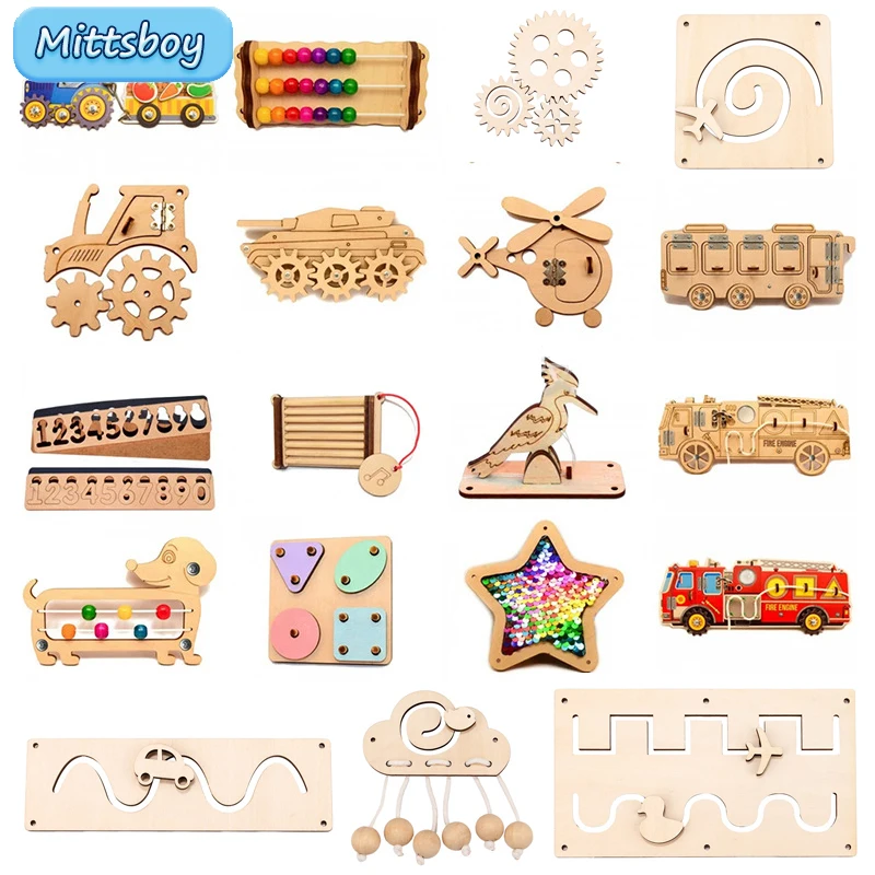 Montessori Wooden Busy Board Toddler - Diy ocupado placa montessori ar quente