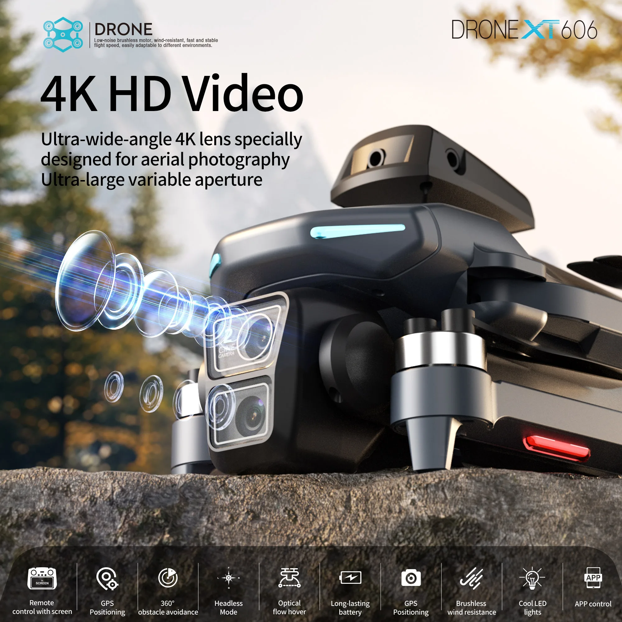 Drone Original XT606 Profissio - Fpv Brushless Rc Drone 4K avaliação e preço
