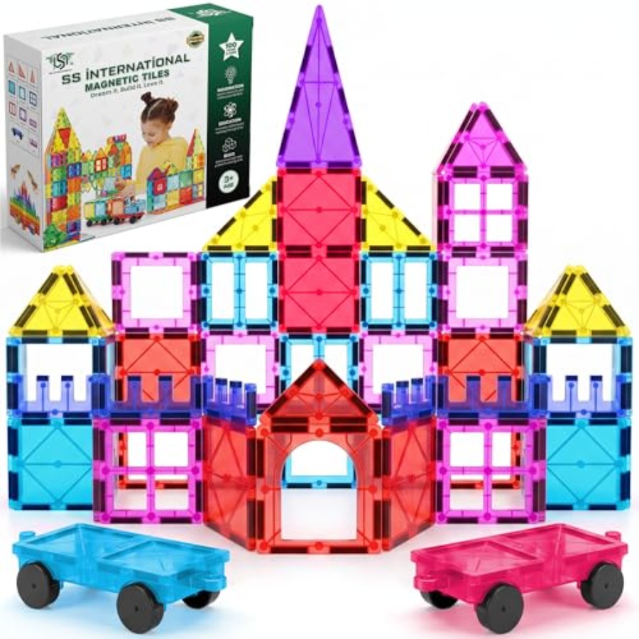 Conjunto de Construção com Blo - Magnetic Building Tiles Set 100Pcs avaliação e preço