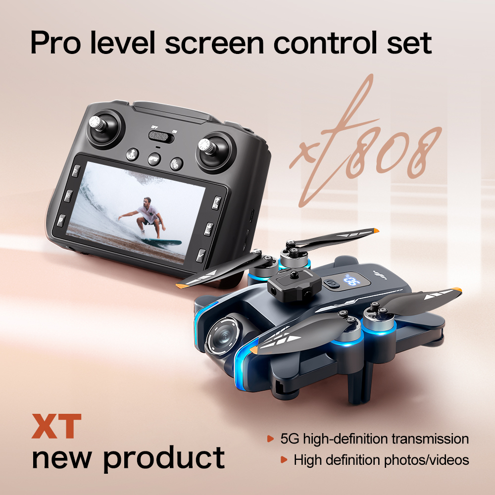 Drone RC Dobrável XT808 Max GP - Fpv Brushless Rc Drone 4K avaliação e preço