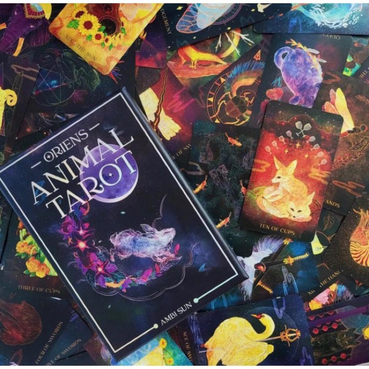 Oriens Tarot animal cartões co - Tarot Cards Deck With Guidebook avaliação e preço