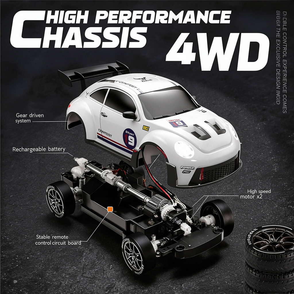 Carro de controlo remoto à esc - Rc Drift Car 1 24 Scale 4Wd avaliação e preço