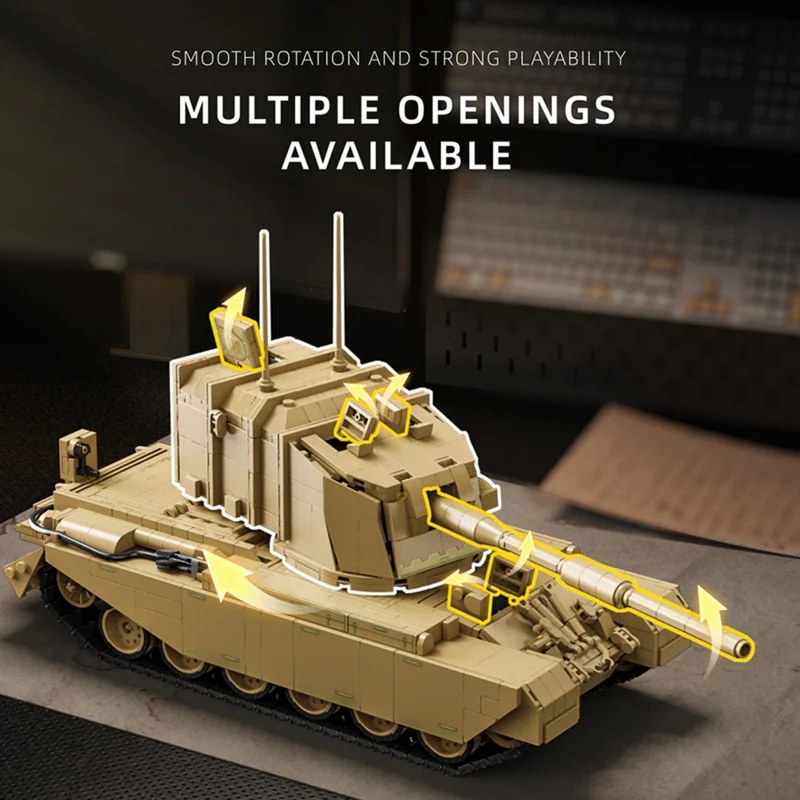 2080 peças Britânicas FV4005 C - Lego Compatible Military Tank avaliação e preço