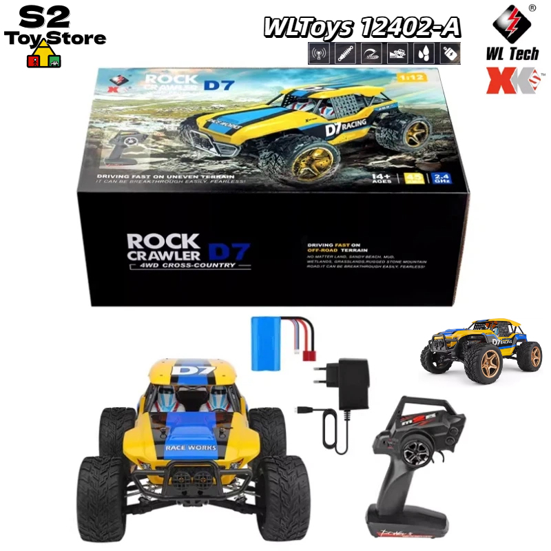 Wltoys 12402-A D7 Rock Crawler - Rc Drift Car 1 24 Scale 4Wd avaliação e preço